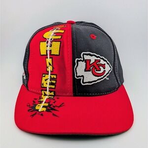 Vintage Kansas City‎ Chiefs Logo 7 Breakthrough Split Color Snapback Hat Cap